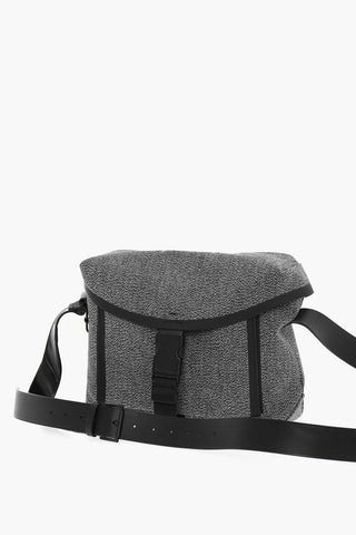 MM11 Cotton Crossbody Bag with Leather Trims