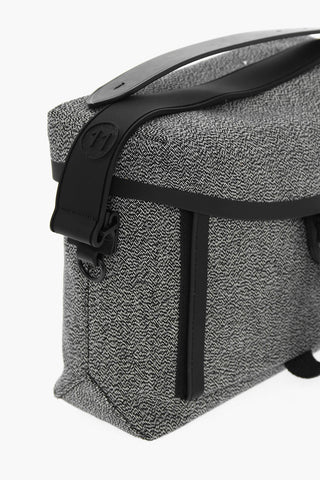 MM11 Cotton Crossbody Bag with Leather Trims