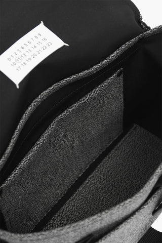 MM11 Cotton Crossbody Bag with Leather Trims
