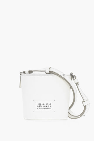 MM11 Textured Leather Mini Bucket Bag