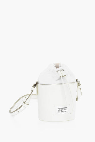 MM11 Textured Leather Mini Bucket Bag
