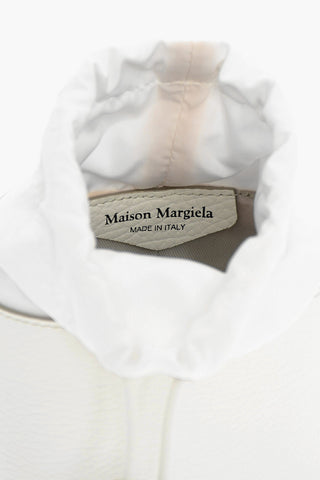 MM11 Textured Leather Mini Bucket Bag
