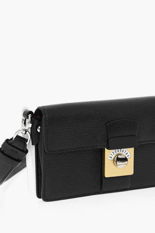 MM11 Textured Leather Two-Tone Shoulder Bag