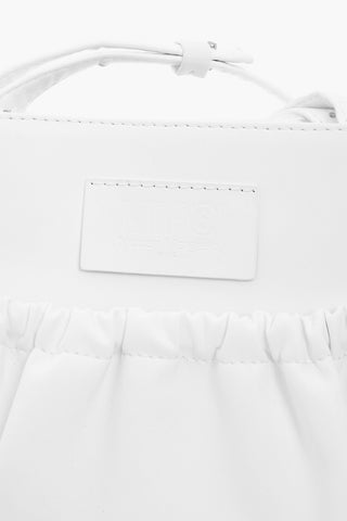 MM6 Faux Leather Tote Bag with ruched Pocket