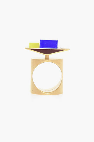 MM11 Brass Ring with Multicolor Details