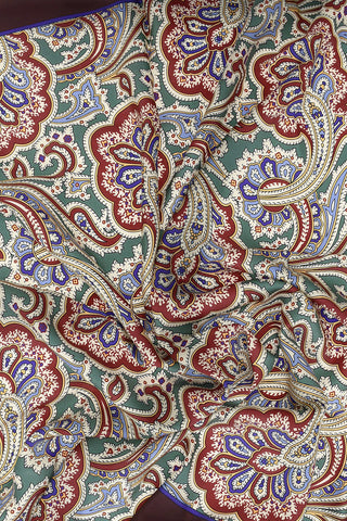 MM1 Paisley Motif Silk Foulard