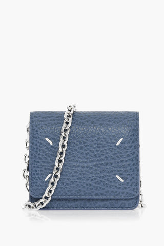 MM11 Textured Leather Wallet with Chain