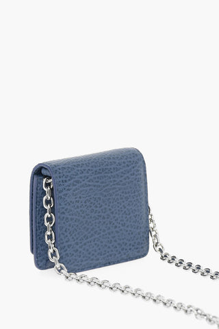 MM11 Textured Leather Wallet with Chain
