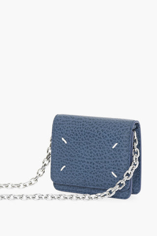 MM11 Textured Leather Wallet with Chain