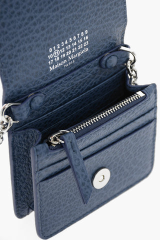 MM11 Textured Leather Wallet with Chain