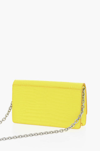 MM11 Crocodile Effect Leather Crossbody Bag with Internal Card Slots