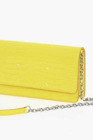 MM11 Crocodile Effect Leather Crossbody Bag with Internal Card Slots