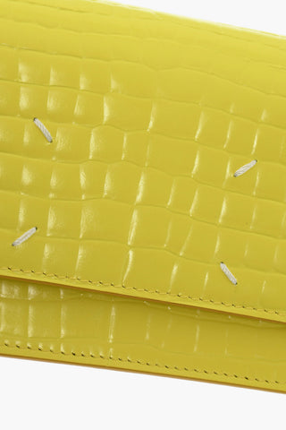 MM11 Crocodile Effect Leather Crossbody Bag with Internal Card Slots