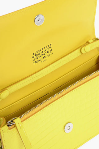 MM11 Crocodile Effect Leather Crossbody Bag with Internal Card Slots