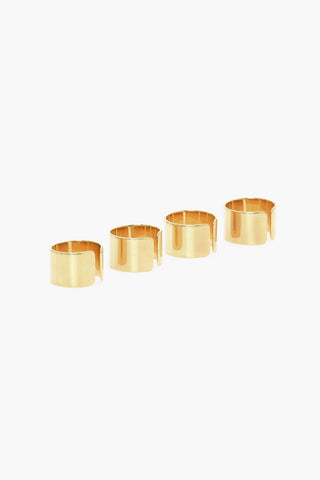 MM6 Golden-Effect 4 Pairs Of Banding Rings Set