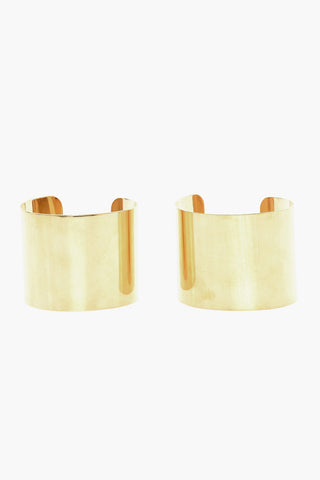 MM6 Bracciali Cuff in Ottone Effetto Dorato