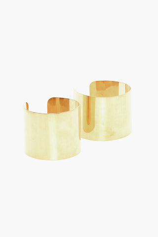 MM6 Bracciali Cuff in Ottone Effetto Dorato