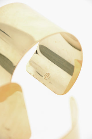 MM6 Bracciali Cuff in Ottone Effetto Dorato