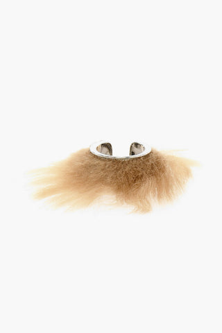 MM6 Anello in Ottone con eco pellicccia
