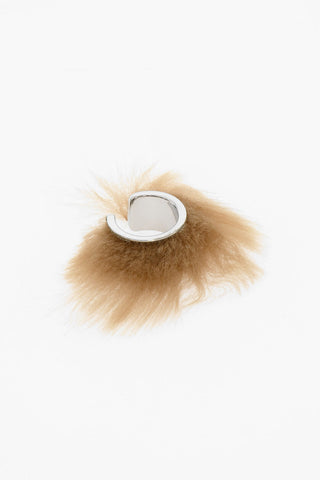 MM6 Anello in Ottone con eco pellicccia