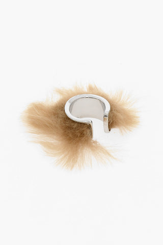 MM6 Anello in Ottone con eco pellicccia