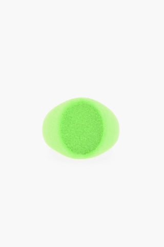 MM6 Flocked Brass NEON GREEN Ring
