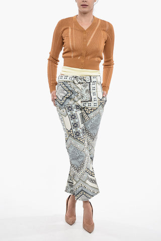Jeans Straight Fit Stampati Con Cintura 23cm