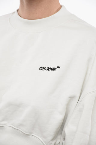 Brushed Cotton Cropped FOR ALL Crewneck sweatshirt