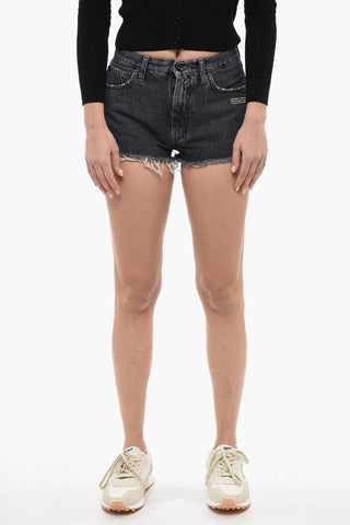 Dark Wash CORPORATE Denim Shorts With Raw Cut
