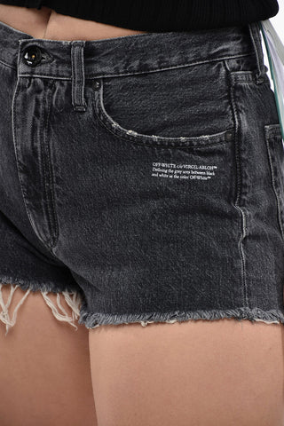 Dark Wash CORPORATE Denim Shorts With Raw Cut