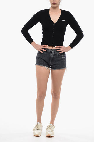 Dark Wash CORPORATE Denim Shorts With Raw Cut