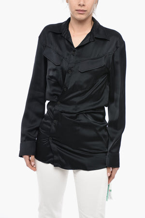 Satinbluse TWIST Mit Drapierung