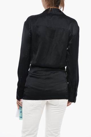 Satinbluse TWIST Mit Drapierung