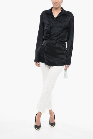Satinbluse TWIST Mit Drapierung
