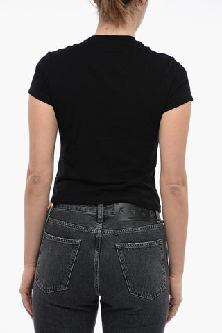 Short Sleeved BLING T-shirt With Rhinestones Logo