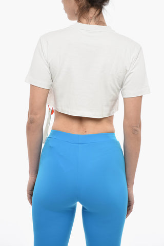 Embroidered Logo Cropped FOR ALL Crewneck T-shirt