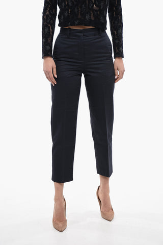 Cropped Fit Cotton Chinos Pants