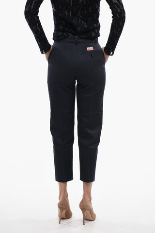 Cropped Fit Cotton Chinos Pants