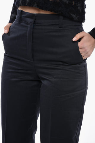 Cropped Fit Cotton Chinos Pants