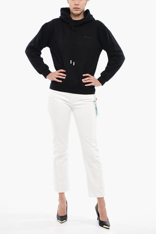 Brushed Cotton Hoodie With Printed Logo