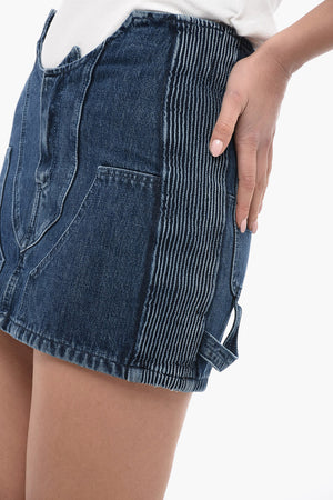 Denim Miniskirt MOTORCYLE With Cutout
