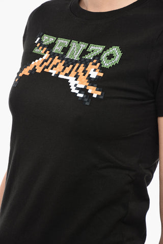 Crew Neck KENZO PIXEL Cotton T-Shirt