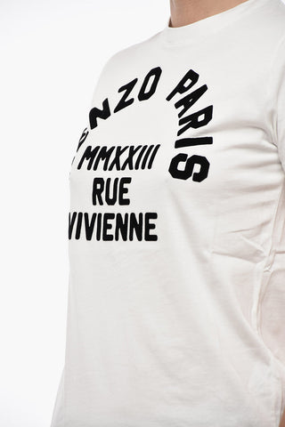 Crew Neck RUE VIVIENNE T-Shirt with Velour Print