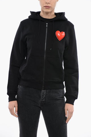 COUTURE! Brushed Cotton Zipped Sweatshirt with Toy Detail