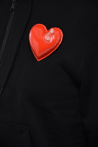 COUTURE! Brushed Cotton Zipped Sweatshirt with Toy Detail