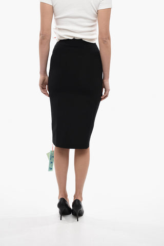 Midi Pencil Skirt With Side Slit