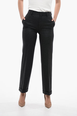 Wool Straight-leg Pants