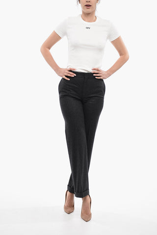 Wool Straight-leg Pants