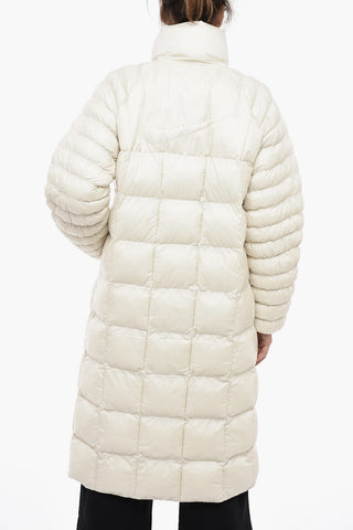 Maxi Padded Quilted Jacket with Snap Buttons