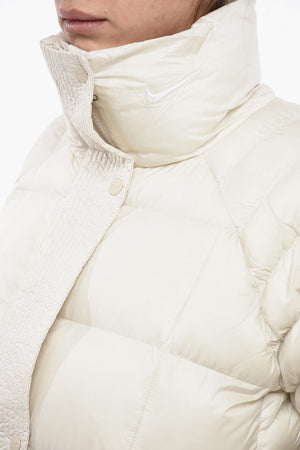 Maxi Padded Quilted Jacket with Snap Buttons